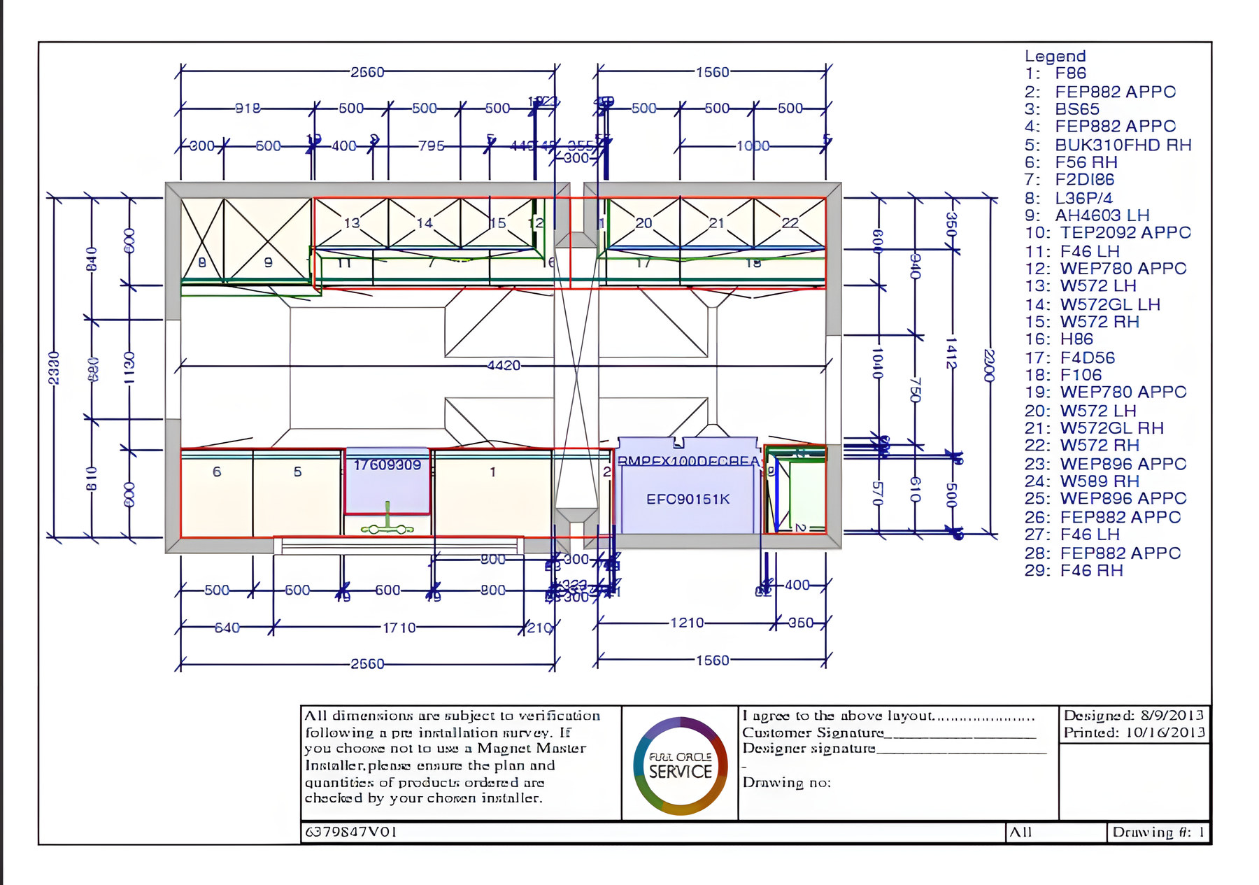 Kitchen plan